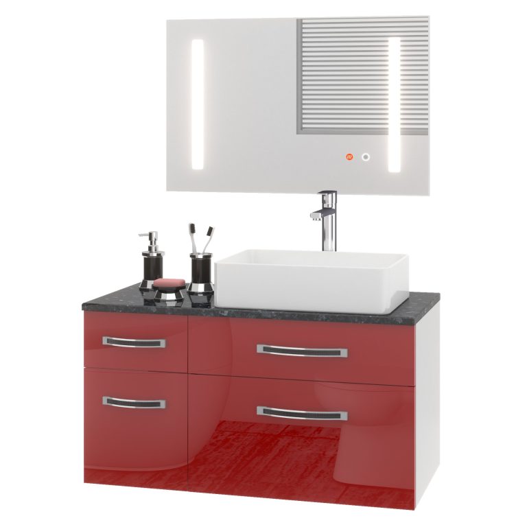 Ensemble de meubles de salle de bain Euphoria EUP P 90L/0/W/R/0/BK/MB