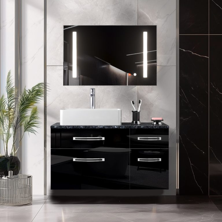 Ensemble de meubles de salle de bain Euphoria EUP P 90P/0/W/B/0/BK/MB