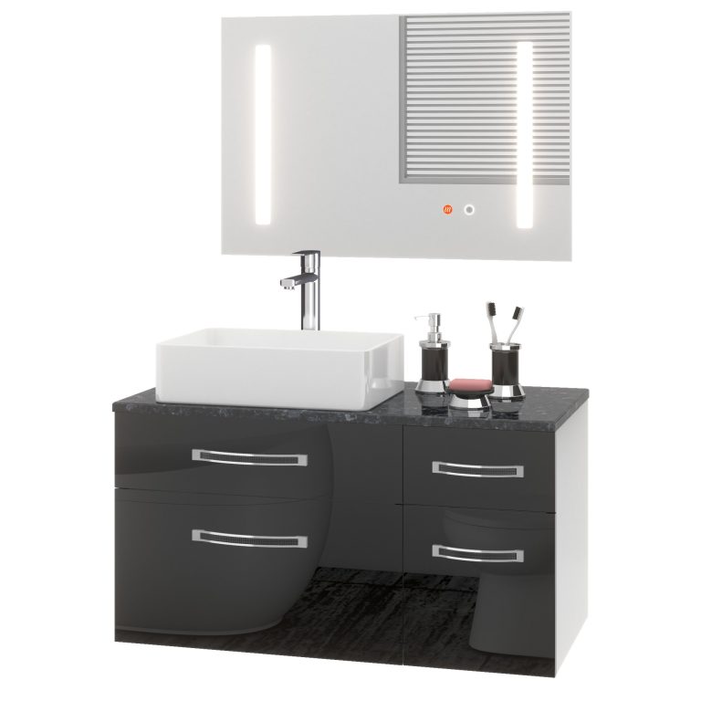 Ensemble de meubles de salle de bain Euphoria EUP P 90P/0/W/B/0/BK/MB