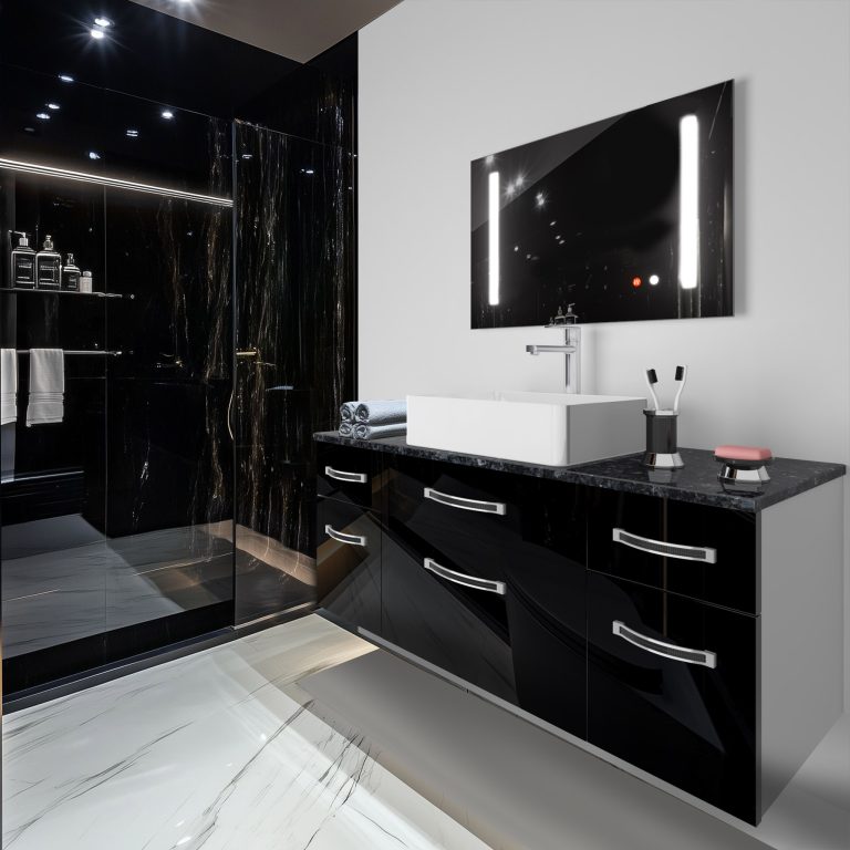 Ensemble de meubles de salle de bain Euphoria EUP P 120/0/W/B/0/BK/MB