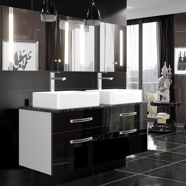 Ensemble de meubles de salle de bain Euphoria EUP P 120D/0/W/B/0/BK/MB