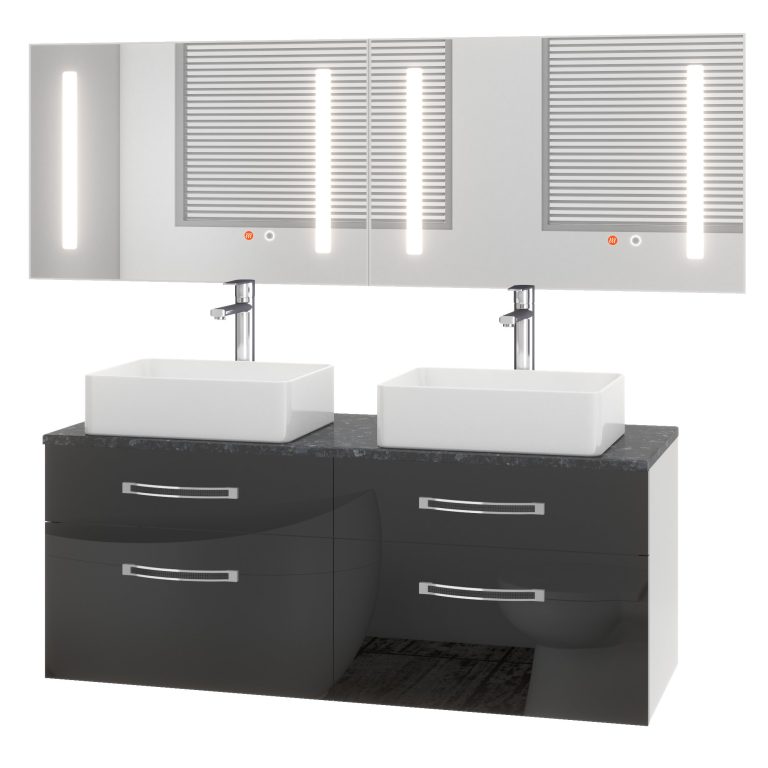 Ensemble de meubles de salle de bain Euphoria EUP P 120D/0/W/B/0/BK/MB