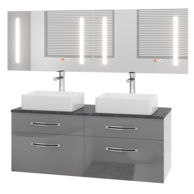 Ensemble de meubles de salle de bain Euphoria EUP P 120D/0/W/S/0/BK/MB