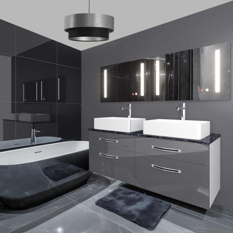 Ensemble de meubles de salle de bain Euphoria EUP P 120D/0/W/S/0/BK/MB