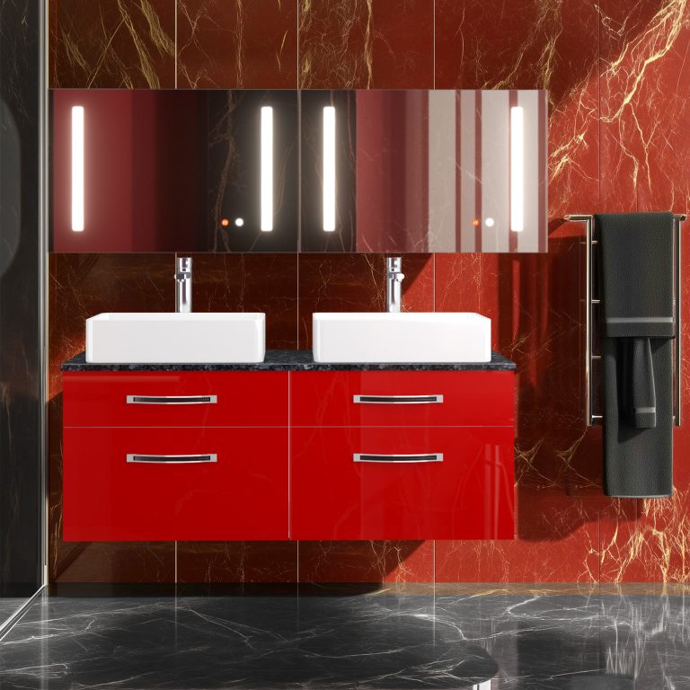 Ensemble de meubles de salle de bain Euphoria EUP P 120D/0/W/R/0/BK/MB