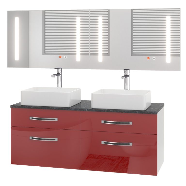 Ensemble de meubles de salle de bain Euphoria EUP P 120D/0/W/R/0/BK/MB