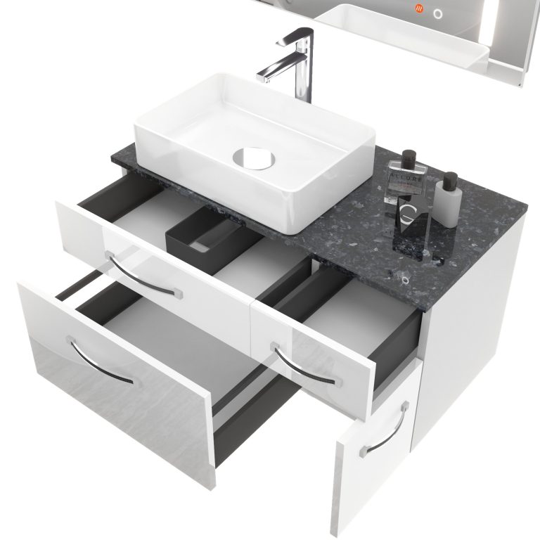 Ensemble de meubles de salle de bain Euphoria EUP P 90P/0/W/R/0/BK/MB