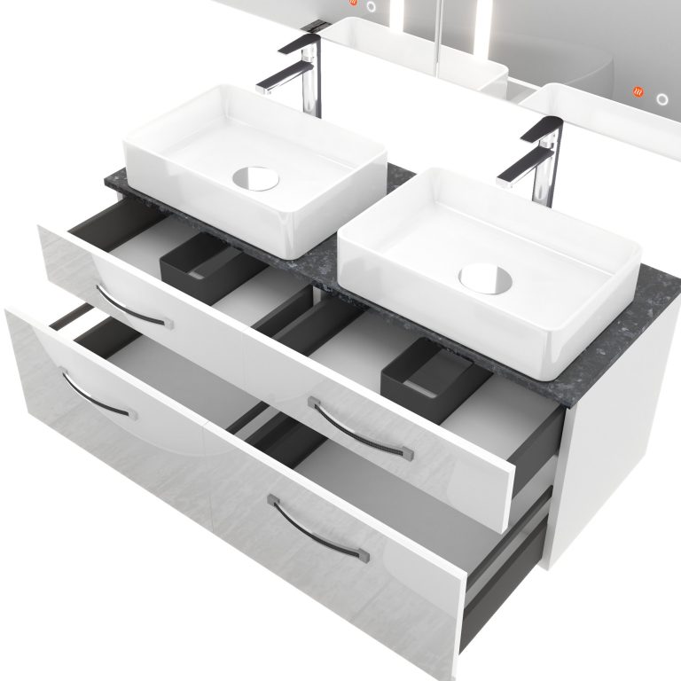 Ensemble de meubles de salle de bain Euphoria EUP P 120D/0/W/R/0/BK/MB